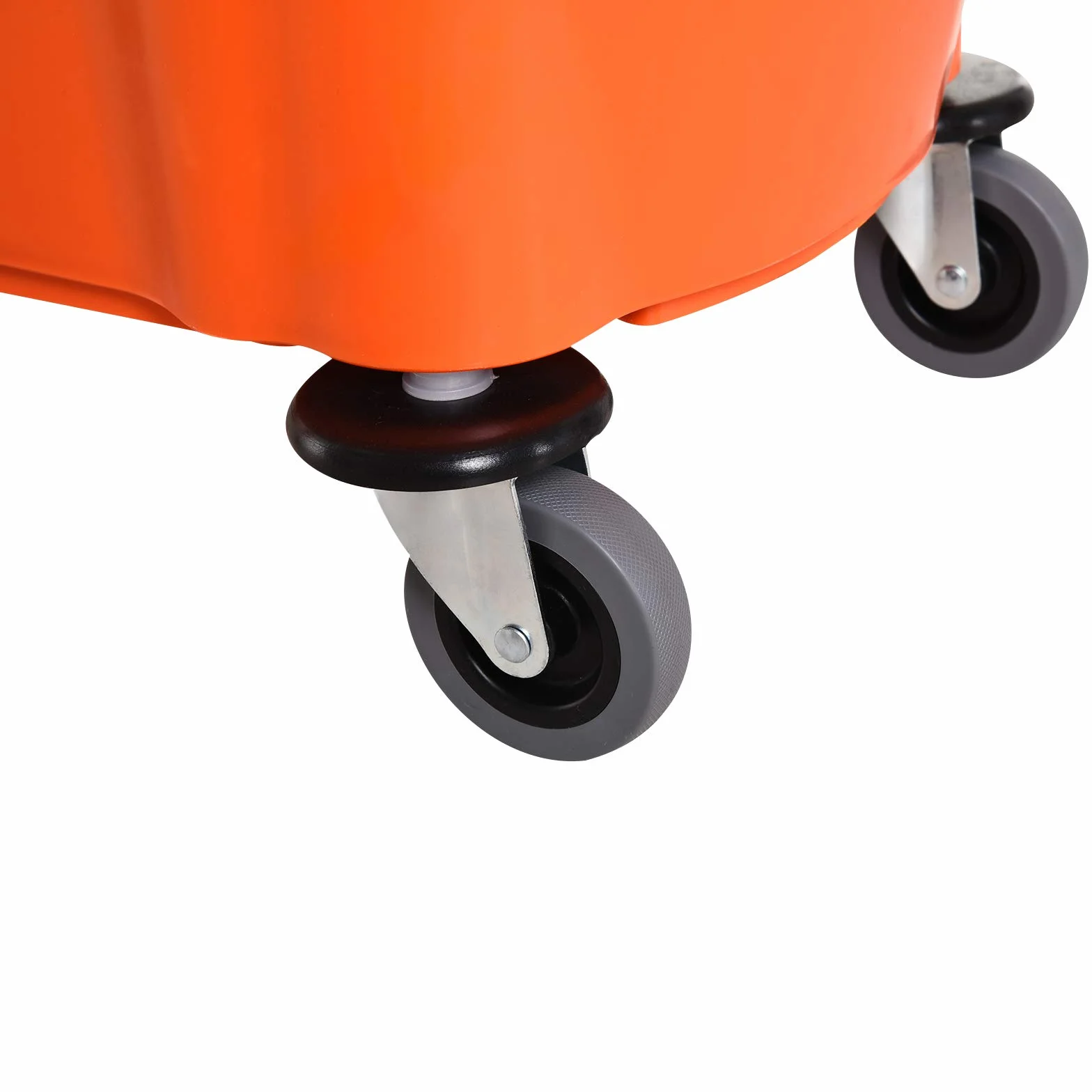 HOMCOM Secchio per Mocio Professionale 36L, Carrello Lavapavimenti con Strizzatore Manuale e 2 Secchi, Arancione e Nero