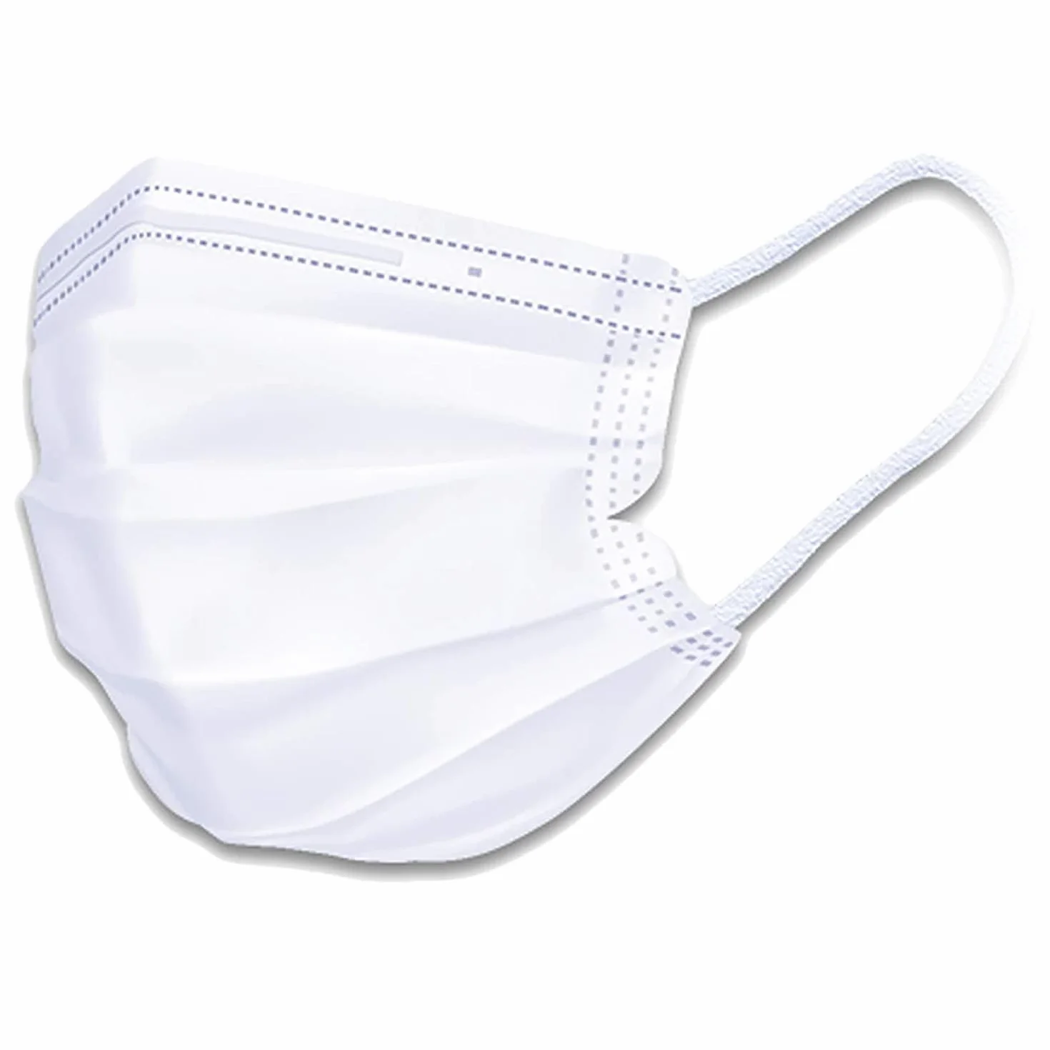 Iris Ohyama Mascherine Chirurgiche 3 Veli BFE 98% Tipo II, Easy Fit V-Design, Taglia L, Bianco