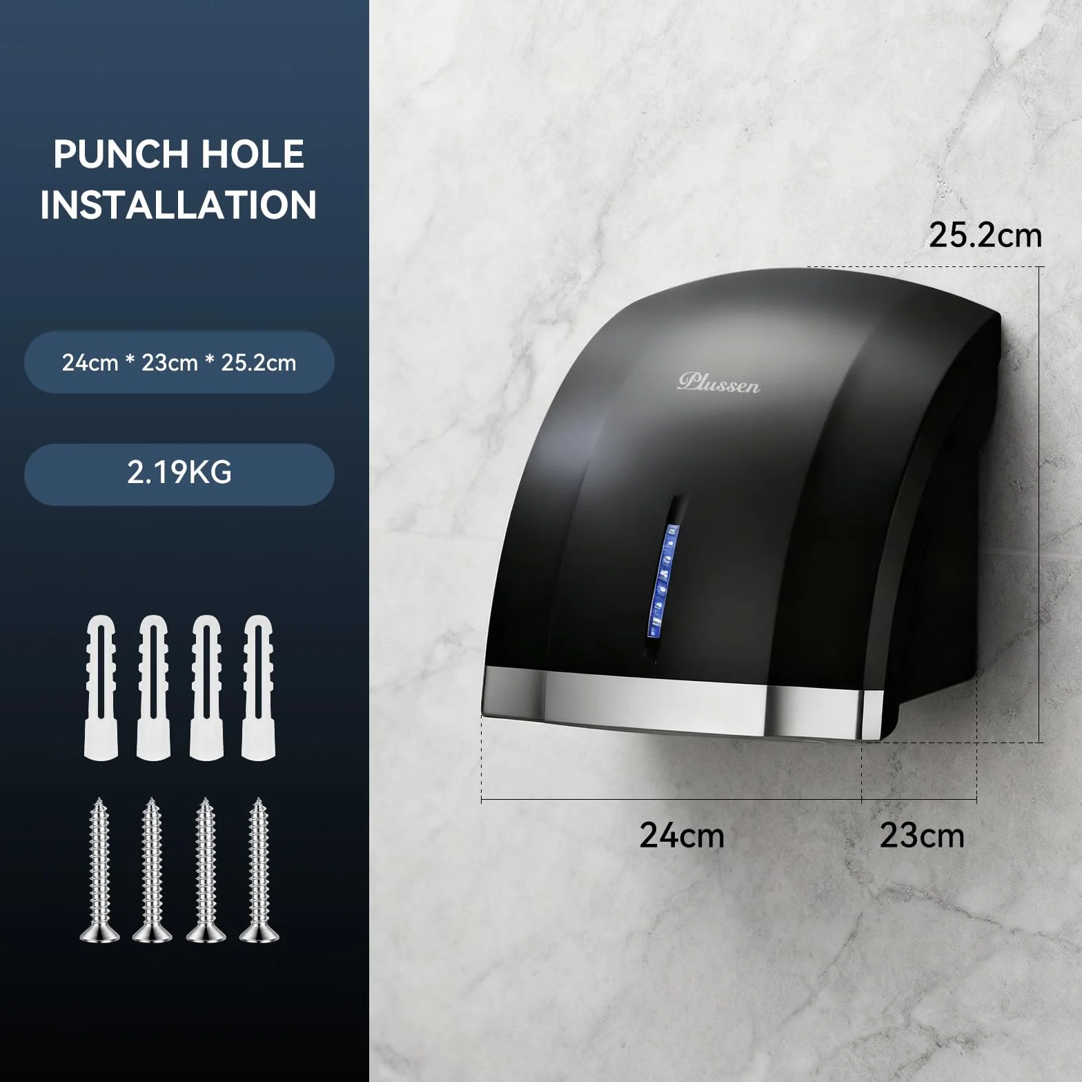 Asciugamani Elettrico Caldo/Freddo Asciugatura Rapida 10 Secondi Commerciale Bagno